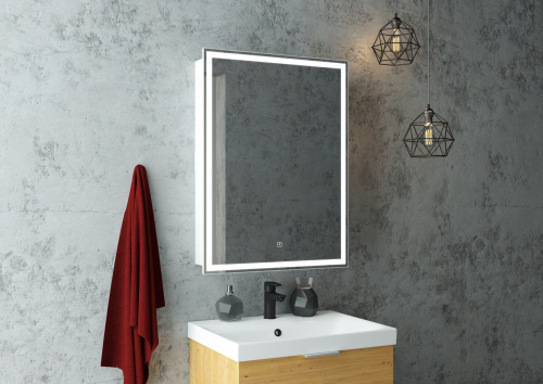 Зеркало-шкаф Континент Allure LED 550х800 правый фото 7