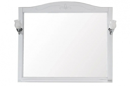 Зеркало ASB-Woodline Салерно 105 белый патина серебро