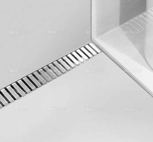 Душевой желоб Alca Plast Flexible, с порогами для перфорированной решетки, с регулируемым воротником к стене, серый (APZ4-550) фото 4