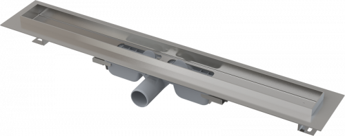 Водоотводящий желоб Alcaplast APZ6 Professional, с порогами для цельной решетки, низкий, горизонтальный слив, 30 см, нержавеющая сталь (APZ106-300)