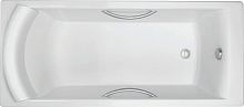 Ванна чугунная Jacob Delafon OVE Bi 170x75 см с антискользящим покрытием, с отверстиями для ручек, без ножек, белая (E2938-00)