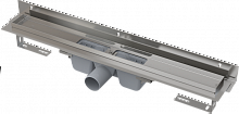 Душевой желоб Alca Plast Flexible, с порогами для перфорированной решетки, с регулируемым воротником к стене, серый (APZ4-550)