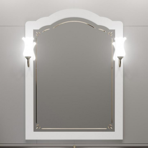 Зеркало Opadiris Лоренцо 80 см белый матовый