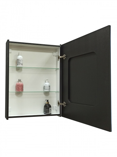Зеркало-шкаф Континент Mirror Box black Led 600х800 фото 3