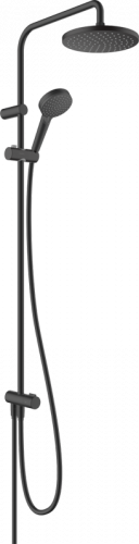 Душевая колонна Hansgrohe Vernis Blend Showerpipe 200 1jet Reno Ecosmart 26099670 черный матовый