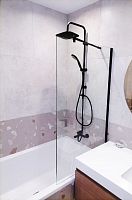 Шторка на ванну Oporto  804В 60х140 стационарная прозрачное стекло