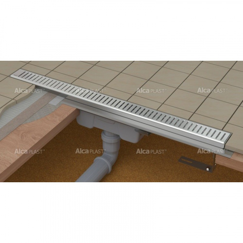 Водоотводящий желоб с порогами для перфорированной решетки, вертикальный сток (APZ1001S-550 ) фото 2