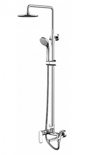 Душевая колонна Bravat OPAL C со смесителем для ванны, поворотный излив, хром (F6125183CP-A1-RUS) фото 2