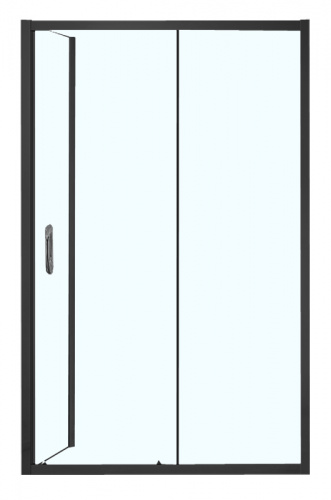 Душевой уголок AZARIO 1200х800х2000,БЕЗ ПОДДОНА, прозрачное стекло 6 мм, открывание направо, цвет профиля черный (AZ-ND1131-R 1200 BLACK)