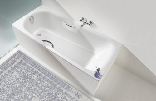 Ванна стальная Kaldewei SANIFORM PLUS STAR 180х80 см, alpine white, без ножек, с отверстиями для ручек (133700010001) фото 4