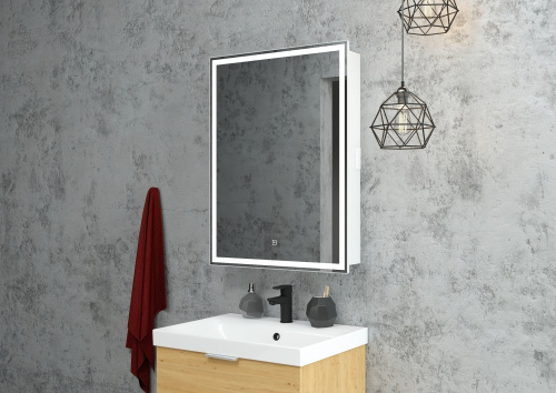 Зеркало-шкаф Континент Allure LED 550х800 левый фото 6