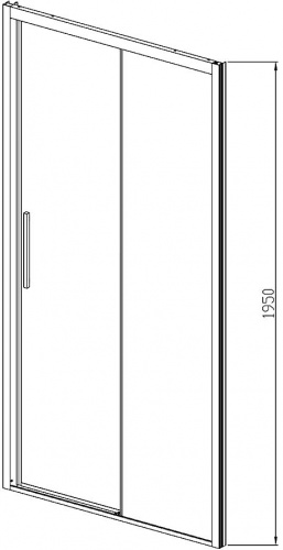 Душевая дверь в нишу Vincea Soft VDS-3SO100CL 100 см, стекло прозрачное, хром фото 4