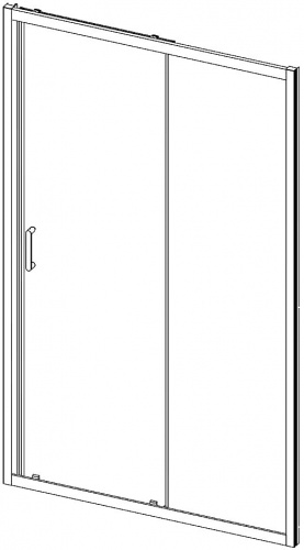 Душевая дверь в нишу Vincea Alpha VDS-3AL110MT 110 см, стекло текстурное, хром фото 3