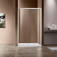 Душевая дверь в нишу Vincea Garda VDS-1G110CL 110 см, профиль хром, стекло прозрачное
