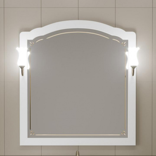 Зеркало Opadiris Лоренцо 100 см белый матовый