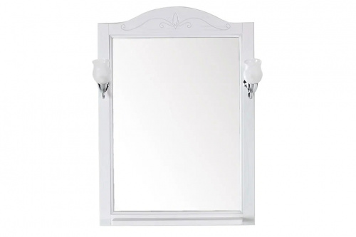 Зеркало ASB-Woodline Салерно 65  белый патина серебро